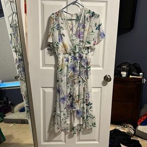 Calvin Klein flowy floral dress.